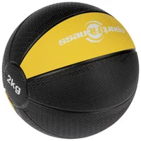 Balón Medicinal De Rebote De 2 Kg Color Negro/Amarillo