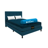 Mega Combo Colchón Enrollado 140X190 Resortado Dublín Azul