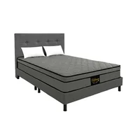 Mega Combo Colchón 200x200 Resortado Dublín Gris