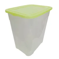 Contenedor 40l Transparente Con Tapa Amarilla