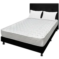 Mega Combo Colchón Doble 140x190 Espumado Ultraflex + Base Cama Entera + Cabecero + Almohadas
