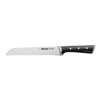 Cuchillo para Pan Acero Inoxidable con Mango Plástico 20cm Iceforce Negro Tefal