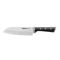 Cuchillo Santoku Acero Inoxidable con Mango Plástico 18cm Iceforce Negro Tefal