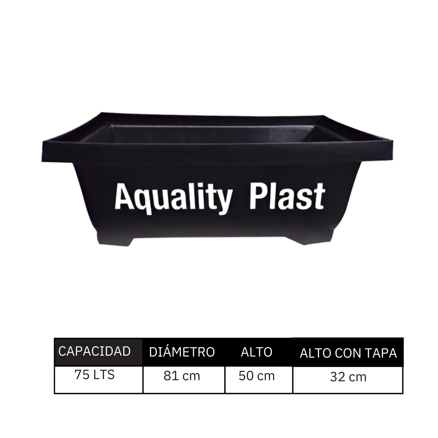 Saladero - Comedero Para Mascota Aquality Plast Negro 75L 3
