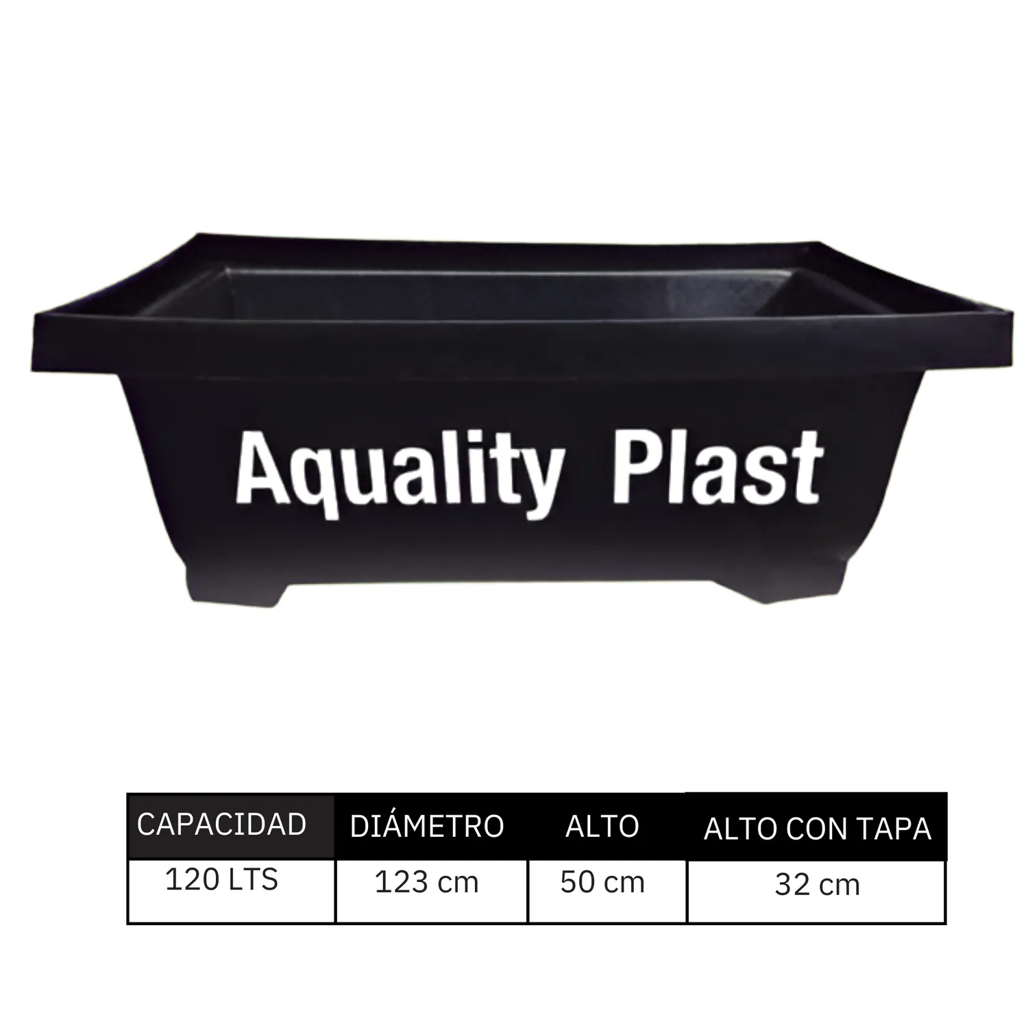 Saladero - Comedero Para Mascotas Aquality Plast Negro 120L 3