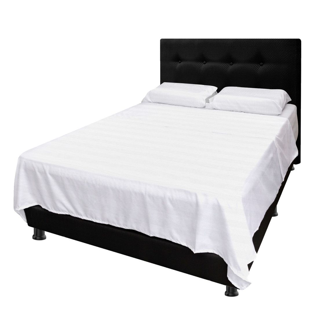 Juego De Sábanas Embozada Semidoble 120X190 Blanco - Homecenter.com.co
