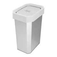 Caneca Plástica 26 Litros Blanco- Reciclable con Tapa Vaivén