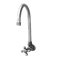 Grifería Lavamanos De Pared Agua Fría Acabado Cromado Consumo 8.3 l/min