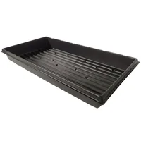 Bandeja Plástica Rectangular Base x10und 30x8x55cm Negro