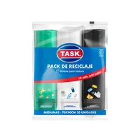 Bolsa Basura 70x90cm Rollo X10Und Mediana Blanco Negro Verde