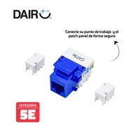 Jack Rj-45 Para Incrustar Categoria 5E Azul