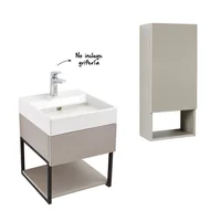 Combo Fussion Plus: Mueble Fussion Plus con Lavamanos + Gabinete plus taupe Corona