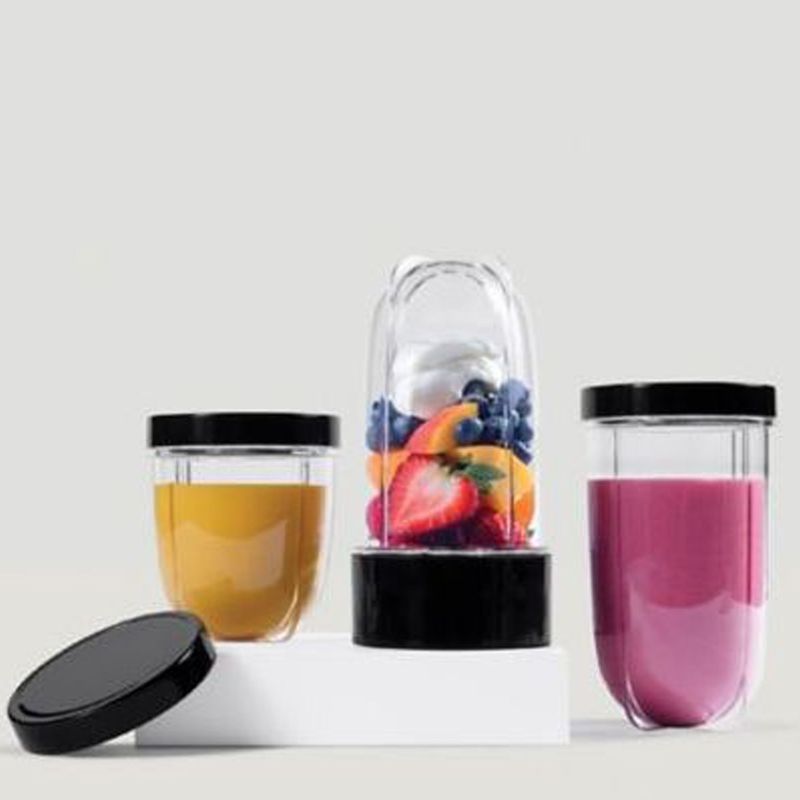 Juego De Tapa Y Vaso De Repuesto Para Batidora Nutri 900W (18oz, 24oz, 32oz) - Material PC + ABS