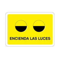 Señales Encienda Las Luces 22x15cm Vinilo