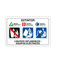 Señal Protección Líquido Inflamable 32.5x22.5cm