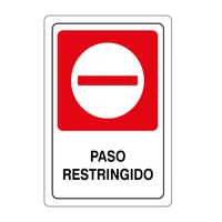 Señal Protección Paso Restringido 32.5x22.5cm