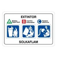 Señal Protección Solkaflam 32.5x22.5cm Vinilo
