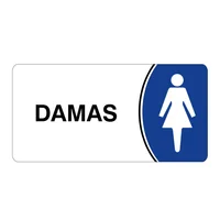 Señales Horizontal Pequeña Damas 20x8cm