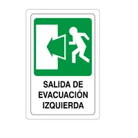 Señal Salida Evacuación Izq 32.5x22.5cm