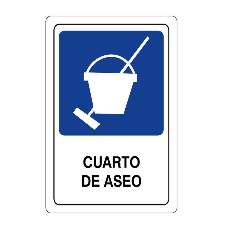 Señales de Información Cuarto Aseo 32.5x22.5cm GENERICO | falabella.com
