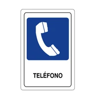 Señales Información Teléfono 32.5x22.5cm Vinilo