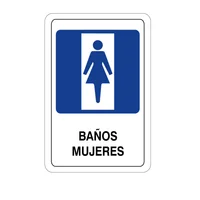 Señales Baños Mujeres 32.5x22.5cm Vinilo