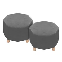 Set x2 Puff Octagonal Sídney 28x30x30 Gris