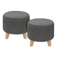 Set x2 Puff Circular Sídney 28x30x30 Gris