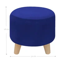 Puff Circular Sídney 28x30x30 Azul