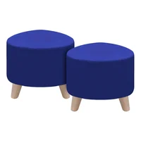 Set x2 Puff Triangular Sídney 28x30x30 Azul
