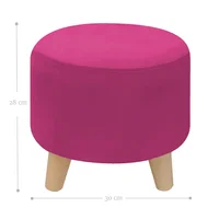 Puff Circular Sídney 28x30x30 Fucsia