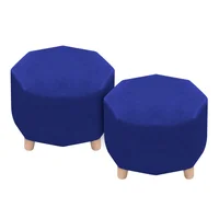 Set x2 Puff Octagonal Sídney 28x30x30 Azul