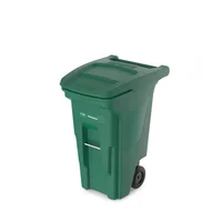 Contenedor Con Ruedas Plástica 180L Verde Con Tapa