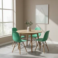Set x4 Sillas Eames Modernas para Comedor o Sala Color Verde Menta