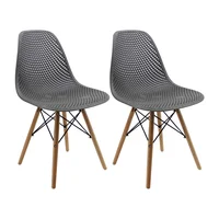 Set X2 Sillas Eames Colmeia Gris