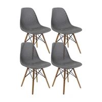 Set X4 Sillas Eames Colmeia Gris