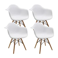 Set x4 Sillas Eames Brazos 82x62x44 Blanco