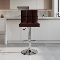 Silla Puff Forrada Tipo Bar 113x37x41 Café