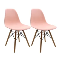 Set x2 Sillas Eames 80.5x46.5x42 Salmon