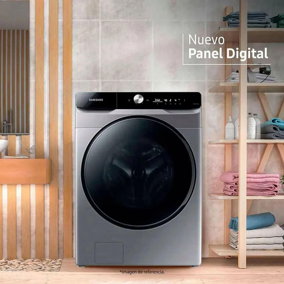 SAMSUNG - Lavadora Secadora Samsung 20 Kg Inox WD20T6300GP/CO con Lavado Inteligente