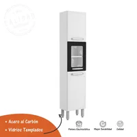 Alacena Acero 3 Puertas 40X191 Cm Negro