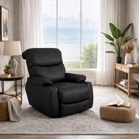 Silla Reclinable Velara Vibroma Cuero Sintético 100X85X100 Negro