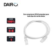 Cable De Red Utp Patch Cord Cat 5E 100% Cobre 1 M