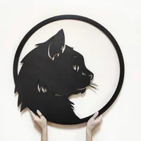 Aplique Decorativo Gato Icónico Calado 60X60