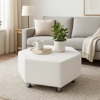 Mesa Hexagonal 42x45x45 Blanca