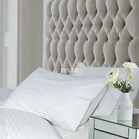 Set Duvet + 2 Fundas Raya Satín Blanco Doble