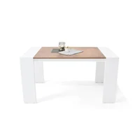 Mesa 6 Puestos Chicago 76.5X83.5X160 Blanco Macula