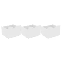 Set Organizador de 3 Cajones Santos en Aglomerado de Madera 32.8X23.2X30.8 cm Blanco