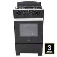 Estufa de Piso 4 Puestos Gas Propano Negro ROMERO 50-T GP