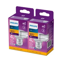 Set de 2 Bombillo Led Gu10 350 Lúmenes 4w Luz Cálida Ph Certificado